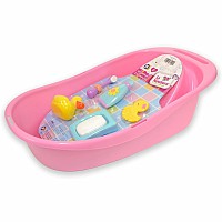 JC Toys 7-Piece Pink Baby Doll Bath Gift Set Fits Most Dolls up to 16" dolls