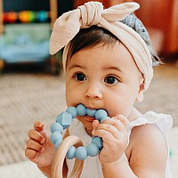 Moon Teether (Soft Blue)