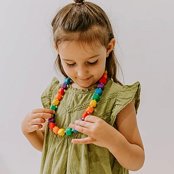 Princess and The Pea Necklace, Rainbow Bright