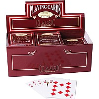 Poker Size Playing Cards-Red