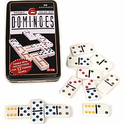 Double 6 Dominoes In Tin Case