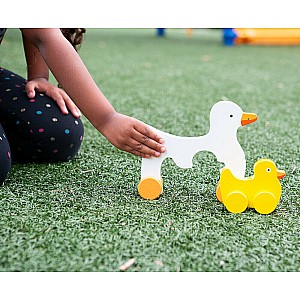 Big & Little Duck Push Toy
