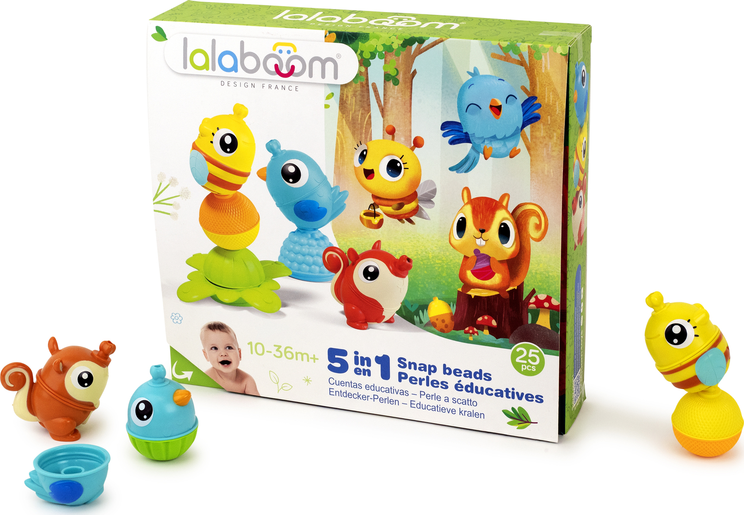 Lalaboom 5 In 1 Educational Beads 25 Pieces Multicolor