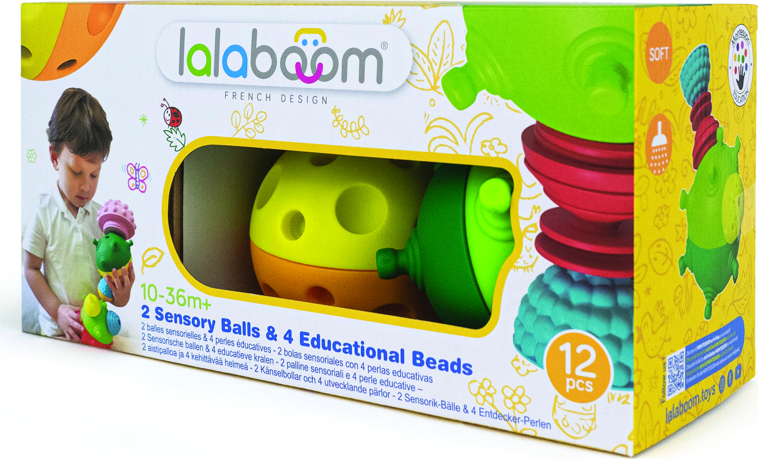 Lalaboom Sensory Balls & Beads - 12 pc - Lalaboom - Dancing Bear Toys