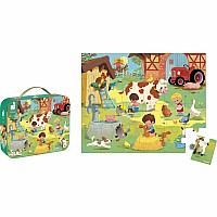 Puzzle - A Day At The Farm - 24 Pcs