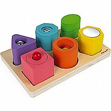 Wood Shapes & Sounds 6-Block Puzzle