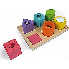 Wood Shapes & Sounds 6-Block Puzzle