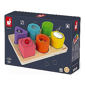 Wood Shapes & Sounds 6-Block Puzzle