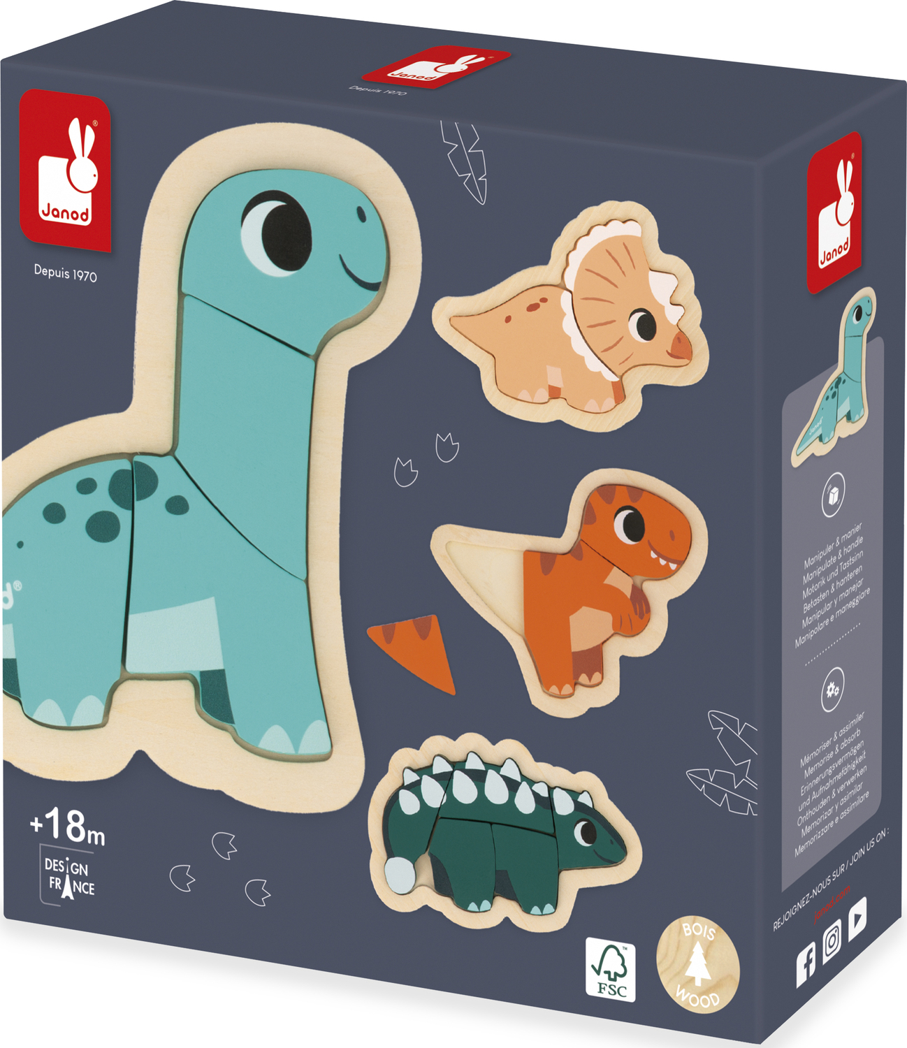 Dino - 4 Progressive Puzzles Dino