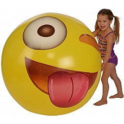 Emoji Universe: Huge 56" Emoji Wink Beach Ball; ALMOST 5 FEET!