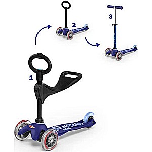 Mini 3in1 Deluxe Blue Scooter