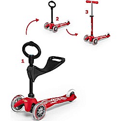 Micro Kickboard Mini Deluxe 3in1 Red