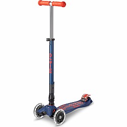 Micro Maxi Deluxe Foldable LED Scooter Navy Blue