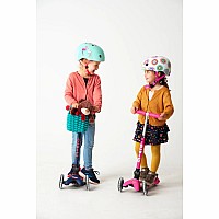 Micro Mini Foldable LED Scooter (Navy Blue/Orange)