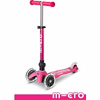 Micro Mini Foldable LED Scooter (Pink)