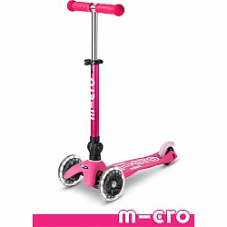 Micro Kickboard Deluxe Mini Foldable LED Scooter, Pink