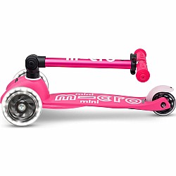 Micro Kickboard Deluxe Mini Foldable LED Scooter, Pink