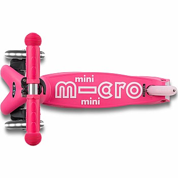 Micro Kickboard Deluxe Mini Foldable LED Scooter, Pink