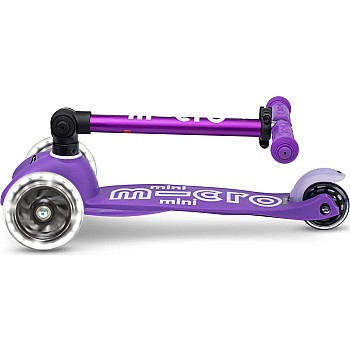 Micro Kickboard Deluxe Mini Foldable LED Scooter, Purple