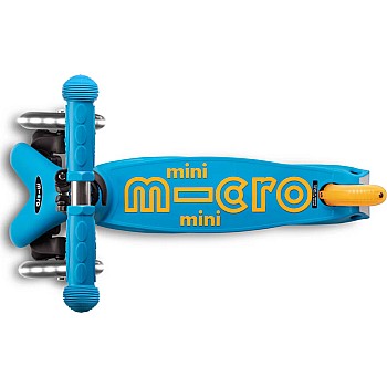 Micro Kickboard Deluxe Mini Foldable LED Scooter, Ocean Blue