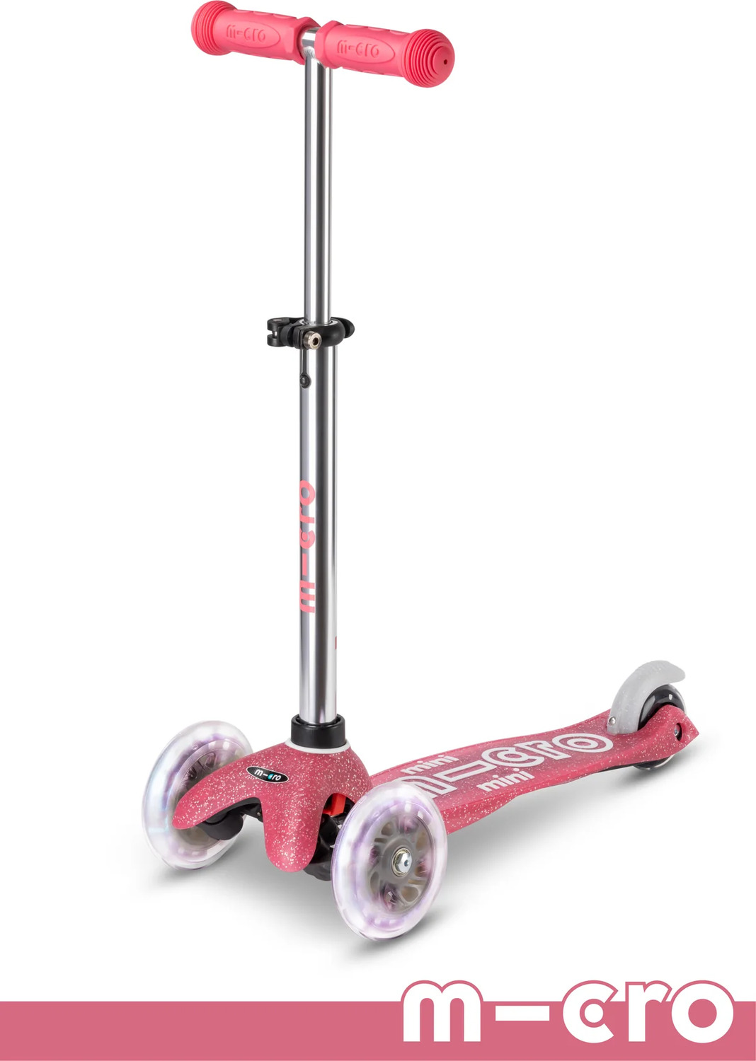 Micro Mini Glitter LED Scooter (Fairy Pink)