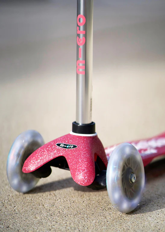 Micro Mini Glitter LED Scooter (Fairy Pink)