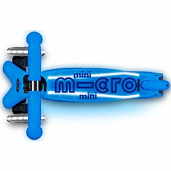 Micro Kickboard Deluxe Mini Glow Plus LED Scooter, Arctic Blue