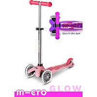 Micro Mini Glow Plus LED Scooter (Frosty Pink)