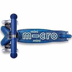 Micro Kickboard Deluxe Mini Glitter LED, Galaxy Navy