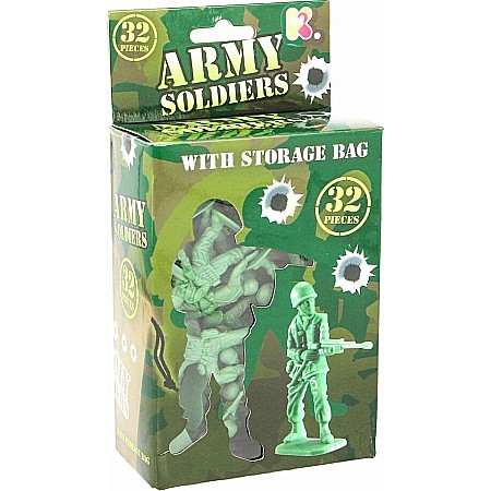 Army Soldiers with Bag