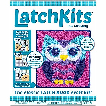 Latchkits Owl Mini-Rug Craft Kit