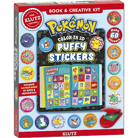 Pokemon Color-In 3D Puffy Stickers