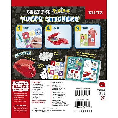 Pokemon Color-In 3D Puffy Stickers