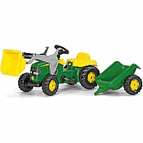 John Deere Kid Tractor w/Trailer
