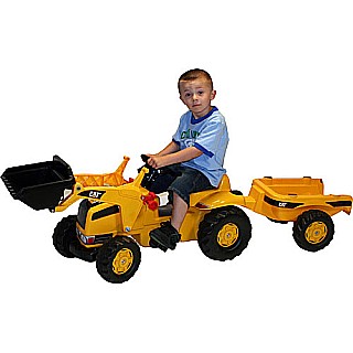 Caterpillar Kid Tractor with Trailer