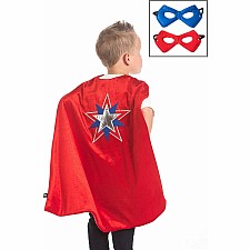 American Hero Cape & Mask Set - One Size