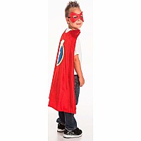 Red Hero Cape & Mask Set - One Size