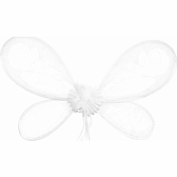 Deluxe Fairy Wings White - One Size Fits Most