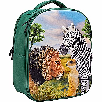 3D Wildlife Junior Backpack with 3 Figures