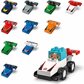  Lego Duplo 10445 F1 Team Race Cars and Drivers	