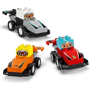  Lego Duplo 10445 F1 Team Race Cars and Drivers	