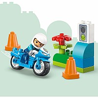 LEGO DUPLO Town: Blue Police Motorcycle