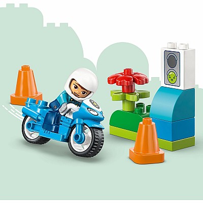 LEGO DUPLO Town: Blue Police Motorcycle