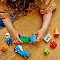 LEGO DUPLO Town: Blue Police Motorcycle