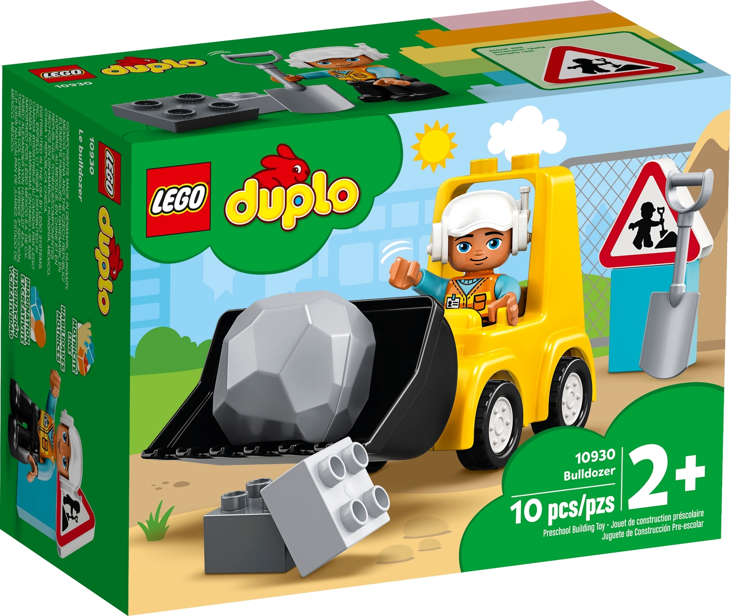 Lego 10930 duplo le bulldozer engins de chantier jouet pour enfant de 2 ans  et plus jeu motricité fine pour garçons et filles - La Poste