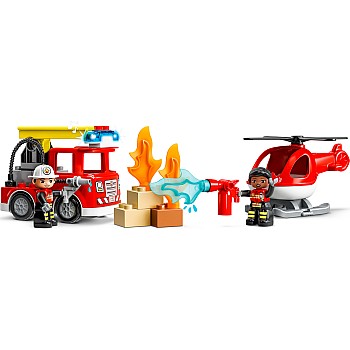  Lego Duplo 10970 Fire Station and Helicopter