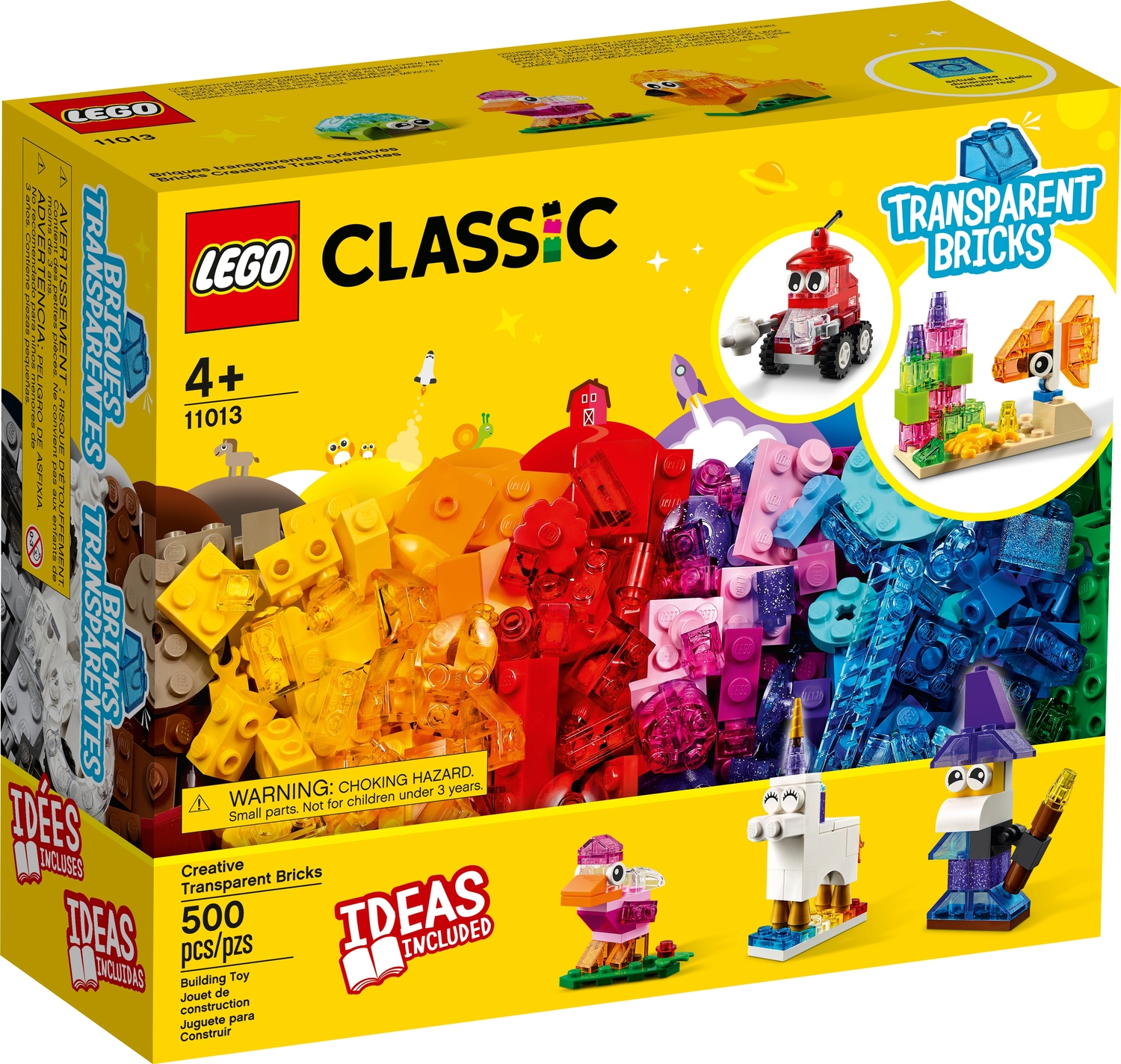 LEGO Classic: Creative Transparent Bricks - Imagination Toys