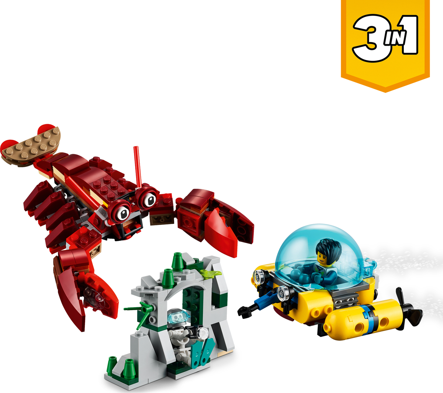 LEGO Creator 3in1 Sunken Treasure Mission Set - Imagine That Toys