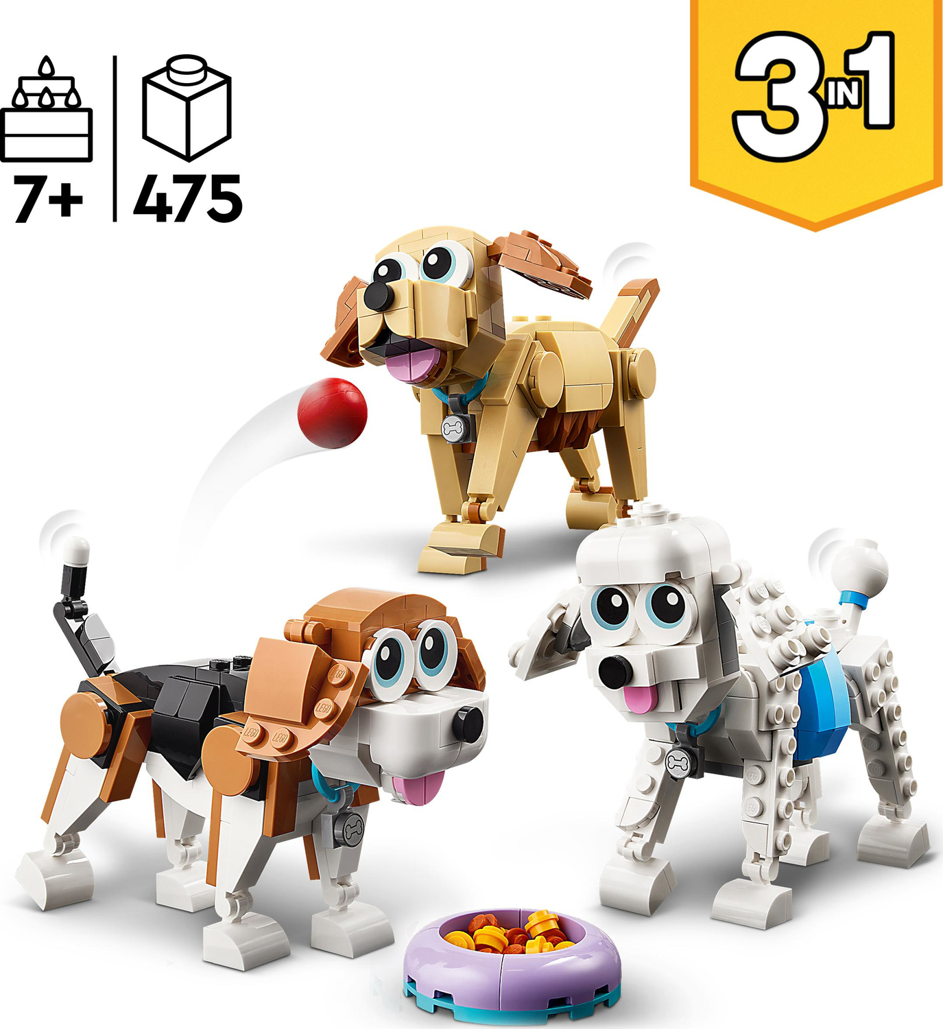 LEGO® Creator 3-in-1: Adorable Dogs Animal Toys