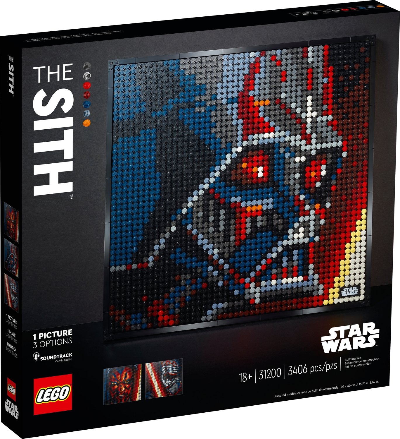 LEGO Art Star Wars The Sith 31200 Canvas Art Set Building Toy for Adults  (3,395 Pieces) 